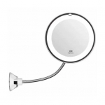 LED-valgustusega kokkupandav peegel iminapaga 10X 360 kraadi p&ouml;&ouml;ratav hanekaelaga meigipeegel kaasaskantav kosmeetikapeegel lambiga A