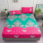 S&uuml;gava taskuga voodilina komplekt King Queen Double Full Size boheemlaslik lilleline voodipesukomplekt 27 cm s&uuml;gav 150x200cm