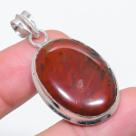 Natural Bloodstone Gemstone 925 Sterling Silver Jewelry Pendant 1.81 b8j39
