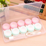 L&auml;bipaistvad komplektid 6 tk topeltkarbiga kontaktl&auml;&auml;tsede &uuml;mbrisega, lekkekindla konteineri l&auml;&auml;tsede karbiga One size