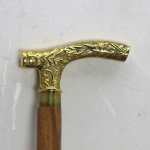 Antiikstiilis Viktoriaanlik Vanaaegne Disainer Messingist K&auml;epidemega Kepp Puidust Jalutuskepp M aero