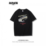 Suvemood Heavyweight Retro Meeste Inglise Kirjad 100% Puuvillane Prinditud &Uuml;markaelus Kvaliteetne Casual Fitness Street T-s&auml;rk M