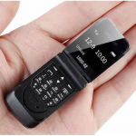 ZX14397-QUOXO Blanc Mini Klapptelefon Mobiilne LONG-CZ J9 0.66 v&auml;ikseim mobiiltelefon juhtmevaba Bluetooth helistaja FM mag