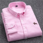 S-6XL Oxford s&auml;rgid meestele Pikkade varrukatega Puuvillane &Uuml;hev&auml;rviline Triibuline Vabaaja Tikitud Hobune Streetwear &Auml;ri Lihtne Kontor 6XL 46