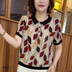 YYFS Naiste moe vabaaja suve kevad l&uuml;hikeste varrukatega POLO kaelusega pluusid ja s&auml;rgid XXXXXL