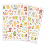 Gommettes Joyeuses P&acirc;ques 124 pi&egrave;ces