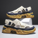 Suvised meeste sandaalid Ehtsast nahast Meeste vabaajajalatsid Meeste Meeste Nahast Sandaalid Meestele Rannajalatsid Rooma meeste kingad 44