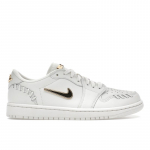 Air Jordan 1 Low Method of Make Purjepurje Metallkuld Naiste Tossud Kreem FN5032-100 35.5