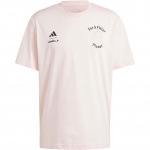 Adidas Les Mills Pehme Mugav Vabaaja L&otilde;tv Kampsun Logotr&uuml;kiga L&uuml;hikeste Varrukate T-s&auml;rk Meeste T-s&auml;rgid Roosa Valge JJ3164 XXL