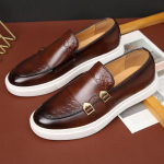 Moodne Mood Meeste Vabaaja Nahast Kingad Meeste Klassikaline Briti Stiil Monk Loafers Meeste Libisevad V&auml;litingimustes Lamedad S&otilde;idukingad 38 (US 6)