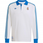 Adidas Originals Real Madrid Terrace Icons Pikkade varrukatega Polo S&auml;rk Moodne Mugav Pehme Nahas&otilde;bralik Meeste &uuml;laosad JN3065 M
