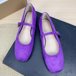 Moodsad naiste lamedad kingad 2025 Ruudukujuline nina Madal dekoltee Suede Uued Mary Jane kingad Suurused Naiste kingad 42 43 44 Zapatos 35