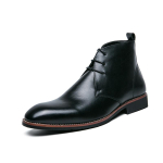 Moodsad Retro Ameerika Stiilis Meeste K&otilde;rged Nahast Saapad Ankle Boots Vintage Vabaaja Nahast Saapad Meestele 2025 Uus 46 must