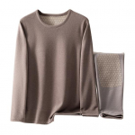 Pikkade varrukatega termopesu meestele, fliisvoodriga aluskihtide komplekt k&uuml;lma ilma jaoks, pehme veniv pealmine ja alumine komplekt 4XL kohv