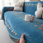 P&otilde;hjamaade Retro Stiilis Poxi Tekk Diivanir&auml;tik Nelja Hooaja Universaalne Jacquard Kriimustuskindel Diivanikate R&auml;tik Konditsioneer Kootud Tekk 180*130CM