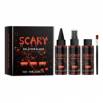 V&otilde;ltsvere meigikomplekt - koaguleeritud veri 30 ml + v&otilde;ltsvere sprei 30 ml + tilkuva vere 30 ml, realistlik pestav eriefektidega SFX meigikomplekt punane