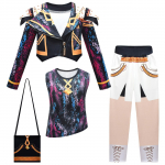 Laste T&uuml;drukute Idoli Zoey Cosplay Vest Mantel P&uuml;ksid Kost&uuml;&uuml;mikomplekt K-Pop Deemonik&uuml;ttide Riided S&uuml;nnip&auml;evapidu Halloween Lastekost&uuml;&uuml;m 150
