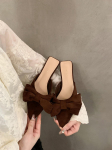 Moodne Moekas mitmek&uuml;lgne Madala kontsaga terava ninaga sandaalid naiste uus suvi Vibu temperatuur suur suurus Elegantne minimalistlik naiste kingad 35 pruun