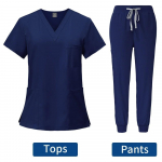 Slim Fit Meditsiinilised Kirurgikost&uuml;&uuml;mid Naistele Kirurgikomplektid &Otilde;endusaksessuaarid Haigla Kirurgikittel Hambaravikabinet Ilusalong T&ouml;&ouml;riided M tumesinine v&auml;rv