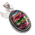 Natural Ammolite Gemstone 925 Sterling Silver Jewelry Pendant 1.97 u2n52