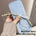 Vintage kandiline raam fotokroomsed l&uuml;hin&auml;gelikkusprillid unisex v&auml;rvimuutustega UV-varjud p&auml;ikeseprillid naiste miinusdioptritega prillid 0 kuni -4,0 0(anti-blue)