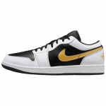 Jordan 1 Low Valge Must Metallik Kuldne Swoosh Jordan 553558-172 46