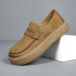 2025 Euroopa stiilis meeste ehtsast nahast slip-on mokassiinid - Pealmine kiht veisenahk, paks ja pehme tald Size 43 pruun