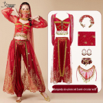 Printsess Jasmiini k&otilde;hutantsu kost&uuml;&uuml;m - Eksootiline India stiilis esinemiskomplekt t&auml;iskasvanutele Medium