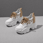 Naiste sisemise k&otilde;rgendusega paksu tallaga kingad v&auml;listingimustes 10CM vabaajajalatsid mood uued paksu tallaga jooksu tossud Daddy kingad 34-39 39