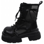 Kvaliteetsed kevadised ja s&uuml;gisesed naiste saapad kinnise varba ja pahkluuni ulatuva v&otilde;rgustikust paelaga kaunistusega 2024 uued paeltega v&otilde;rgustikust moesaapad naistele 40 must