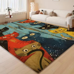 Kassivaip Pehme libisemiskindel ristk&uuml;likukujuline matt Sobib elutuppa, magamistuppa ja v&auml;lisp&otilde;randamattideks V&auml;rvilised kodukaunistusmatid 80x120cm gray