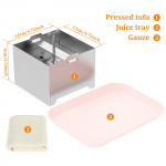 Isetegemise tofuvorm K&ouml;&ouml;gi toiduvalmistamise t&ouml;&ouml;riistakomplekt K&ouml;&ouml;gi vidinad Kodune roostevabast terasest tofu pressvorm Sojapiimast tofu valmistamise vorm