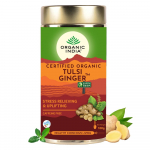 TATA Organic India Tulsi Ingveritee 100g Pakk | Antioks&uuml;dantne Taimetee | Stressi Leevendus & Seedimise Toetus | Kofeiinivaba Terved Taimed