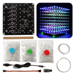 iCubeSmart 8x8x8 LED-kuubik DIY Elektrooniline LED-kuubik Jootmine Hobi Elektroonika K&auml;sit&ouml;&ouml;komplekt 3D8C-MULTI Komplekt, Harjutus, sinine