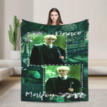 Dracor Malfoye Kootud Tekk Multikas Tom Felton Flanellist Visketekid Kodu Diivanile Tr&uuml;kitud Kerged Voodikatted 30x40in black