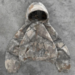 Y2k Esteetiline Streetwear Hupparid Naistele Ameerika Retro Camo Prindiga Grunge Punk Hip Hop T&otilde;mblukuga Huppar S gray