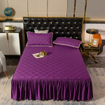 Kodu Elastne Seelik Paigaldatud Voodilina Komplekt Volangidega Seelik Tekk Elastne Paigaldatud &Uuml;he Kahekordse Voodikate Voodilinal Only 2Pcs Pillowcase