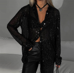 Naiste elegantne soliidne &scaron;ifoonist pluus Kevadsuvi vabaaja pikkade varrukatega V-kaelusega avar s&auml;rk kontoris Naiste tuunikad Suured topid S