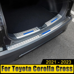Autotarvikud Toyota Corolla Cross XG10 2022 2023 H&uuml;briidile Tagumise Kaitseraua Astmelaud Pagasiruumi Uksela L&auml;vepaku Kaitse Pedaalid Outside Silver Red
