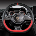 Mikrofiiber Nahk D Kuju 38cm Auto Roolikate Suzuki Swift 2017 2018  2022 Sport Auto punane