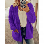 S&uuml;gistalvine naiste villane fliisjakk kudumine kardigan kampsun topsid XXXXXL