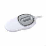 Bedpan with Cover Emergency Device Comfortable Easy to Clean Bed Pan Lightweight for Bedridden white gray