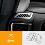For Honda crv CR-V 2017-  Car Center Control Air Condition Vent Outlet Frame Cover Trim Strip Sticker Accessories C Silver black