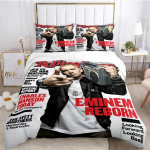 Hiphop Rapper Eminem Voodipesu Komplekt Eminem Hip-Hopi Laulja Prindiga Tekikoti Komplektid Moodne Magamistoa Kaunistus Laste Kingitus EU Single(135*200cm)3pcs
