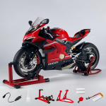 1:6 Ducati V4 V4S V4SP2 1:7 v&otilde;idus&otilde;idumootorratta mudel survevalu sulam mootorratta m&auml;nguasi kollektsioon miniatuurne auto kodu kaunistus poiss black