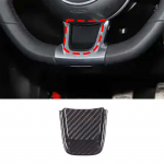 Ehtsa s&uuml;sinikkiust auto rooliratta alumine kate sisekate Abarth 595 695 2017-2025 jaoks Auto rooliratta dekoratsioonitarvikud