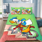 Tekikate Padjap&uuml;&uuml;r Voodipesu Komplekt Naljakas Donald Duck T&auml;iskasvanud Poiss T&uuml;druk Magamistoa Kaunistus Laste Kingitus &Uuml;he Kahekohaline Suur Suurus EU Single(135*200cm)3pcs