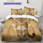 Multikakujutisega Voodipesu Tekikomplekt Tekikate Padjap&uuml;&uuml;r Kodu Dekoratsioon S&uuml;nnip&auml;evakingitus (1 * tekikott + 2 * padjap&uuml;&uuml;ri, ilma s&uuml;damikuta) 135x200cm beige