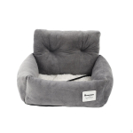 Koera Auto Maasturi Istme Kutsika Voodi Fikseeritava Rihmaga Hall Libisemisvastane P&otilde;hi Lisatarvik Masinpestav 44x35x27cm gray
