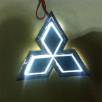 5D Autode LED Esiv&otilde;re Tagumine Logo Embleem Kleebis Valgus Mitsubishi ASX Ralliart Outlander Lancer Pajero Eclipse Galant valge